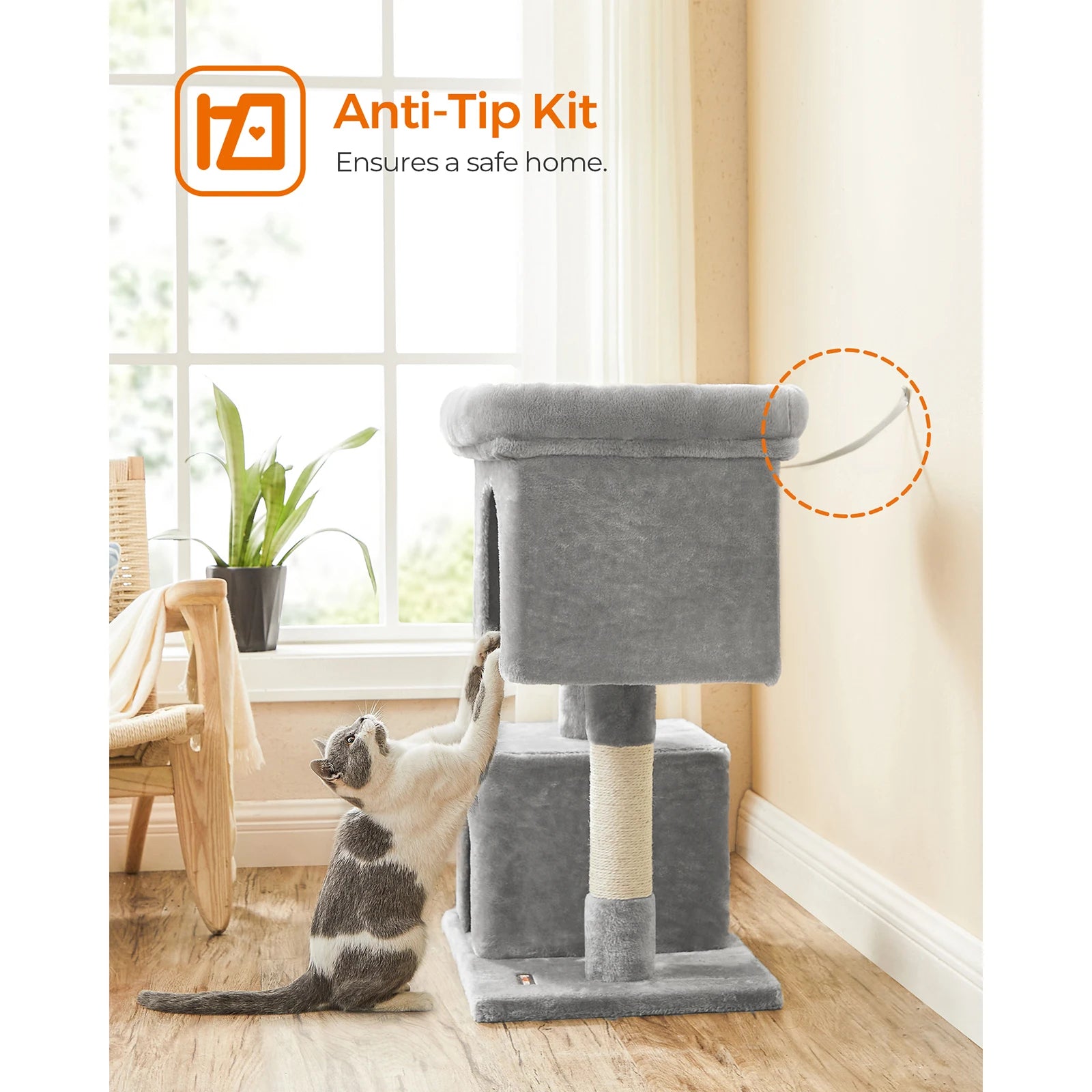Cat Tree - Scratching Post, 84 cm  for Large Cats - Pet Mode 