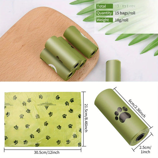 Biodegradable Dog Poop Bags | Leak-Proof Unscented Waste Bags (8 Rolls) - Pet Mode 