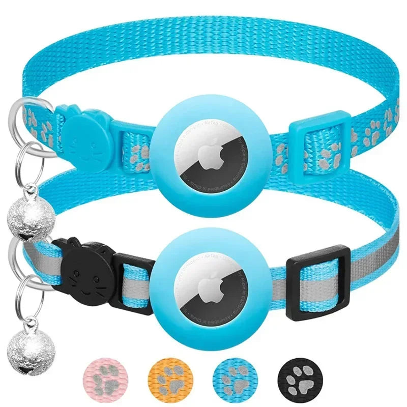 Reflective AirTag Cat Collar | Breakaway Safety Collar with Bell