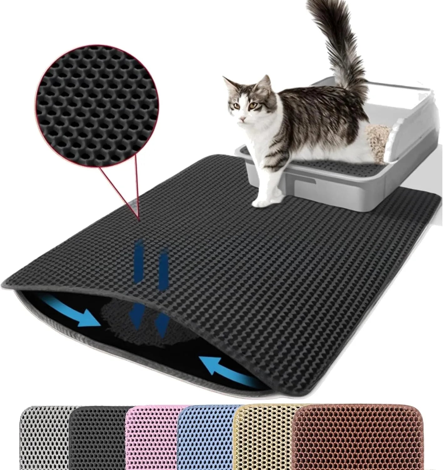 Waterproof Double Layer Cat Litter Mat - Pet Mode 