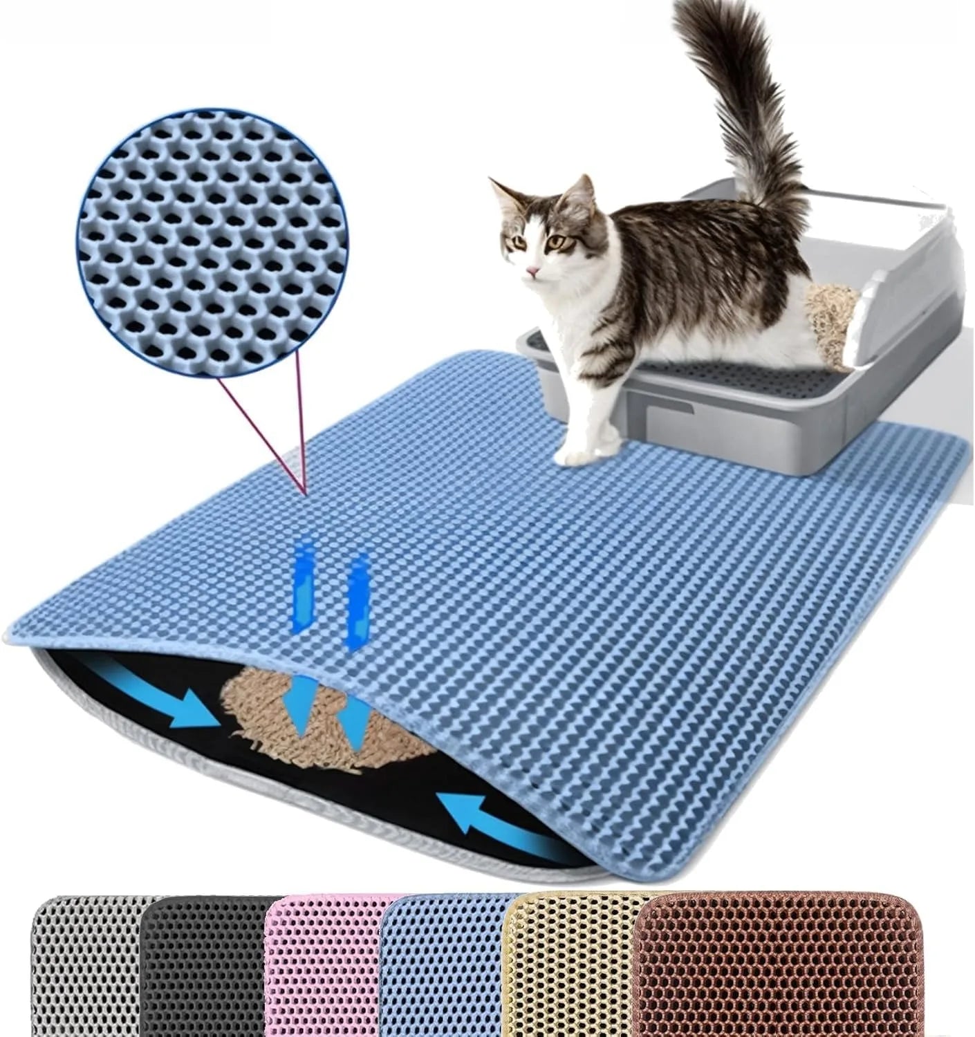 Waterproof Double Layer Cat Litter Mat - Pet Mode 