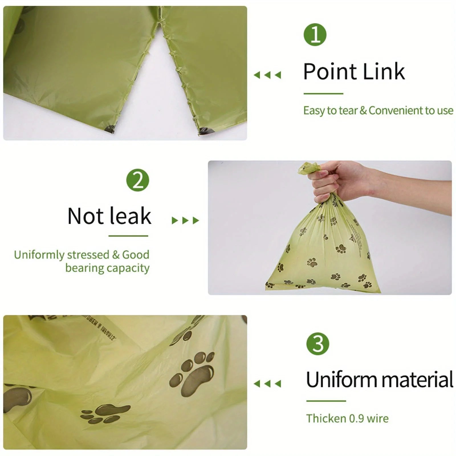 Biodegradable Dog Poop Bags | Leak-Proof Unscented Waste Bags (8 Rolls) - Pet Mode 