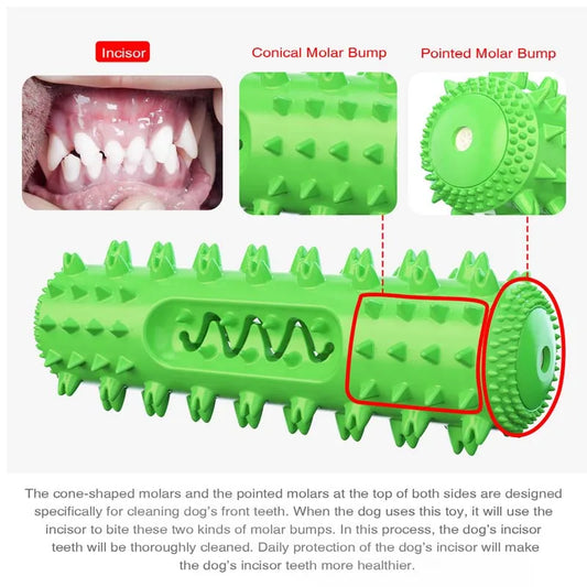 3-in-1 Squeaky Dog Dental Chew Toy | Teeth Cleaning & Gum Massage Stick - Pet Mode 