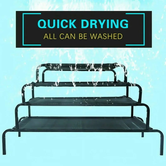 Elevated Cooling Dog Bed | Breathable Raised Mesh Pet Cot for Indoor & Outdoor Use - Pet Mode 