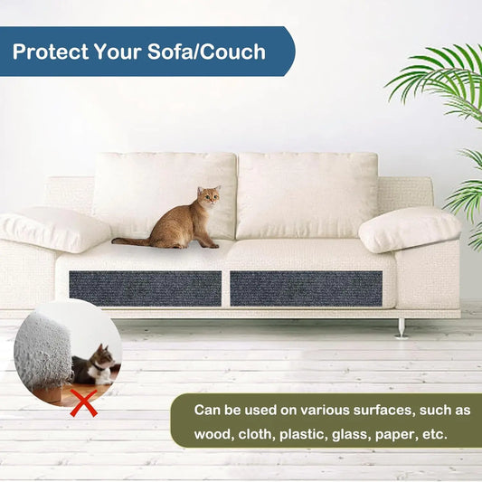 Self-Adhesive Cat Scratching Carpet | Trim-to-Fit Scratch Pad for Cat Trees & Furniture - Pet Mode 