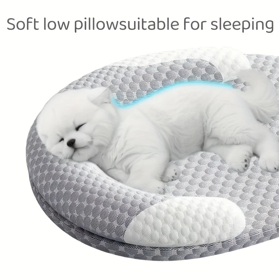 Cooling Pet Bed with Ice Silk Fabric | Breathable Summer Sofa Bed for Dogs & Cats - Pet Mode 