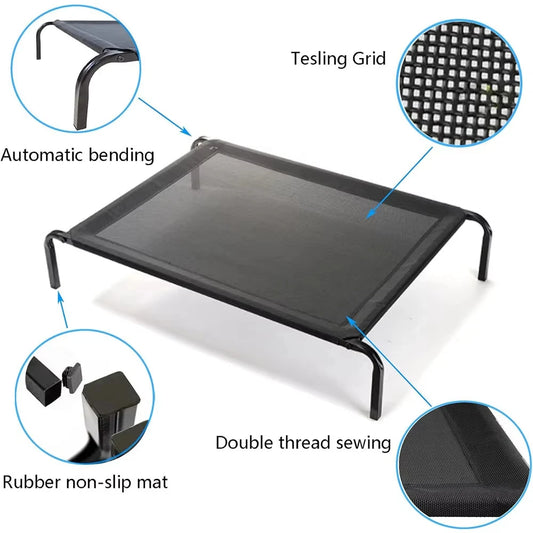 Elevated Cooling Dog Bed | Breathable Raised Mesh Pet Cot for Indoor & Outdoor Use - Pet Mode 