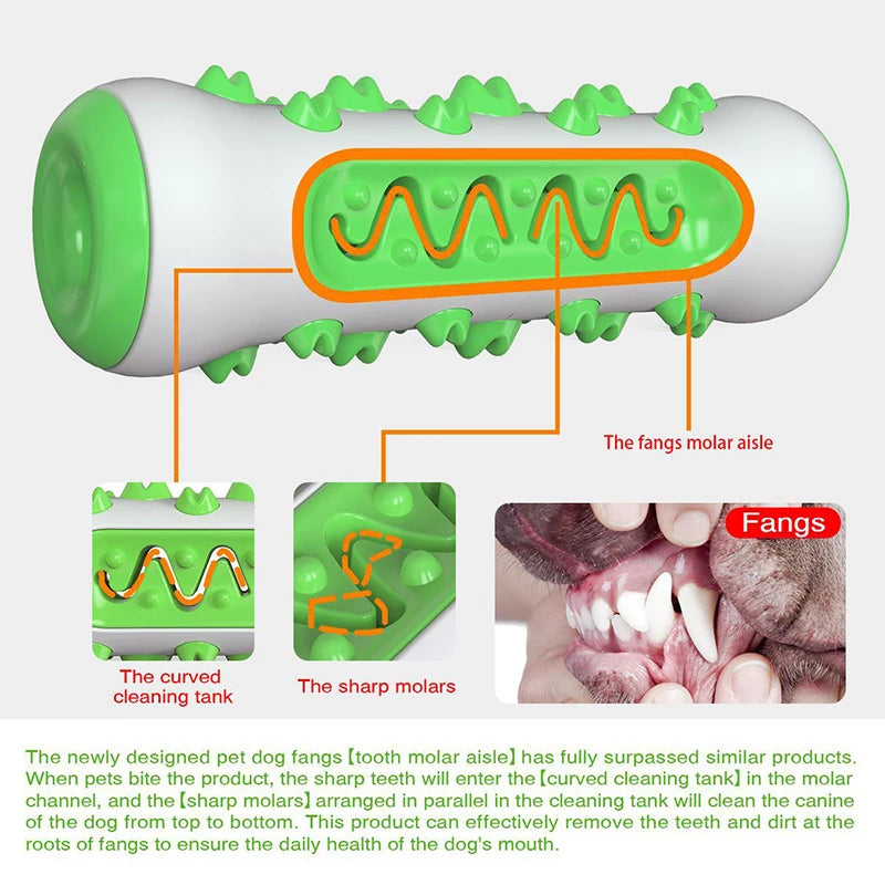 5-in-1 Interactive Dog Dental Chew Toy | Toothbrush, Treat Dispenser & Chew Stick - Pet Mode 