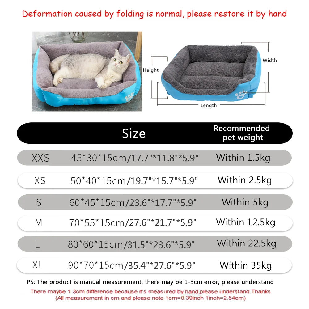 Washable Plush Pet Bed - Pet Mode 