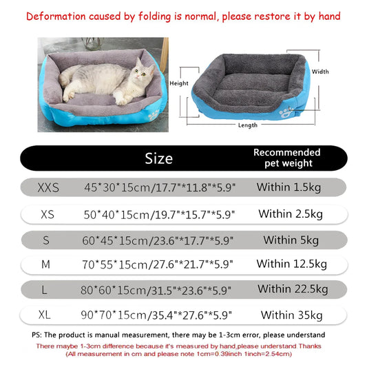 Washable Plush Pet Bed - Pet Mode 