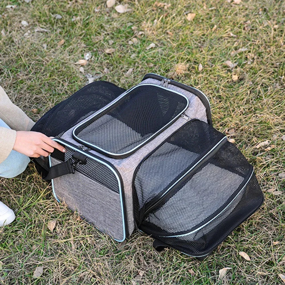 Expandable Pet Carrier Bag | Foldable Travel Carrier for Cats & Small Dogs - Pet Mode 