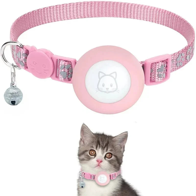 Reflective AirTag Cat Collar | Breakaway Safety Collar with Bell