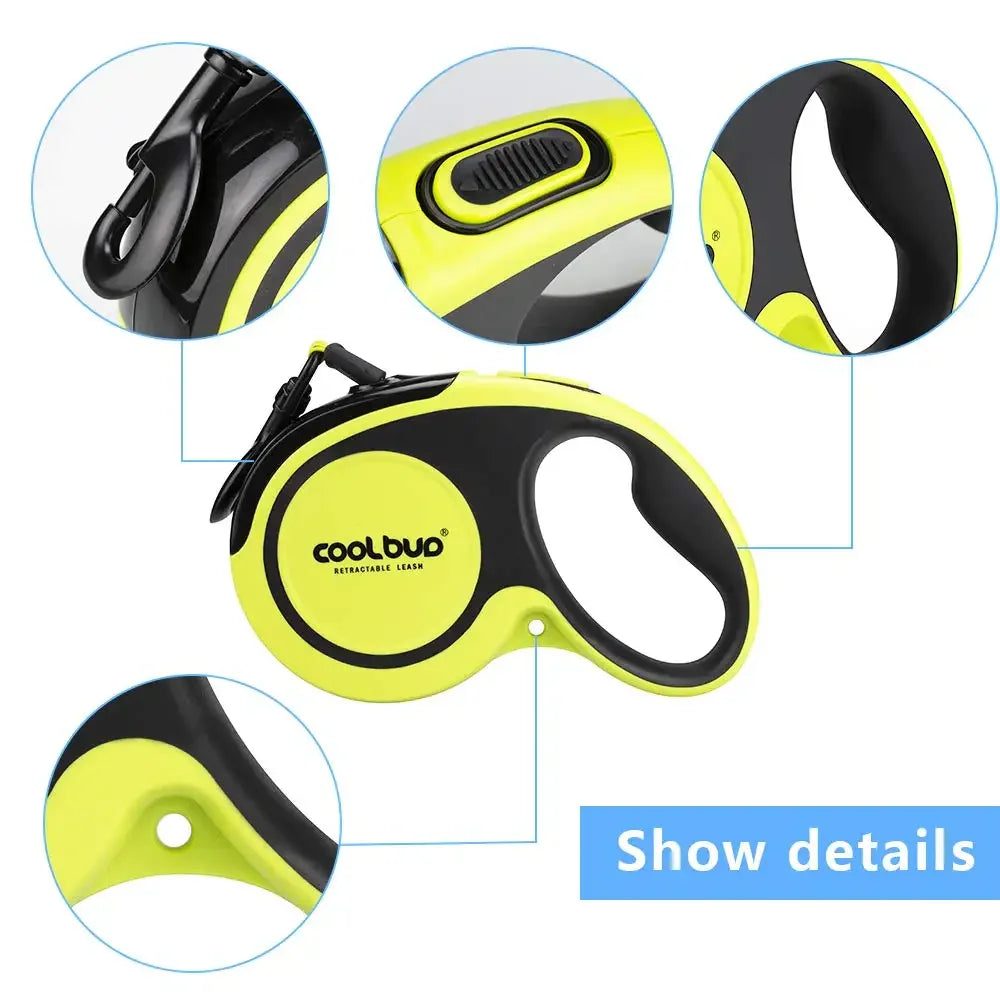1 Pc 5m Heavy-Duty Retractable Dog Leash for Large Dogs