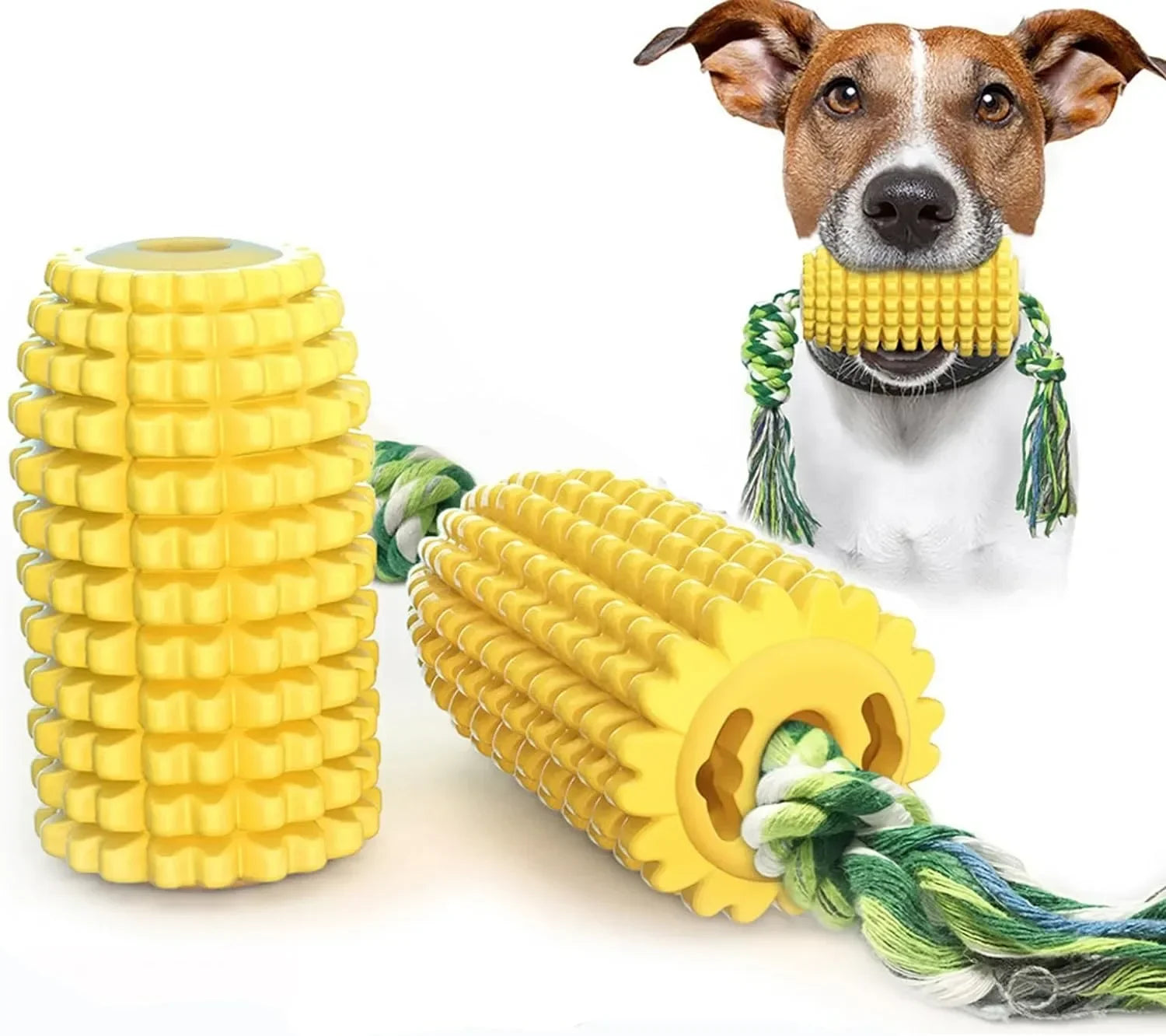 Durable Dog Chew Toy – Teeth Cleaning Corn Cob Toy for Small, Medium & Large Dogs