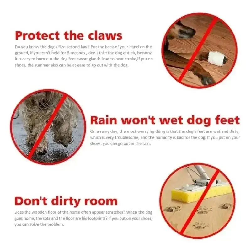 4pcs Waterproof Pet Dog Shoes - Anti-slip - Pet Mode 