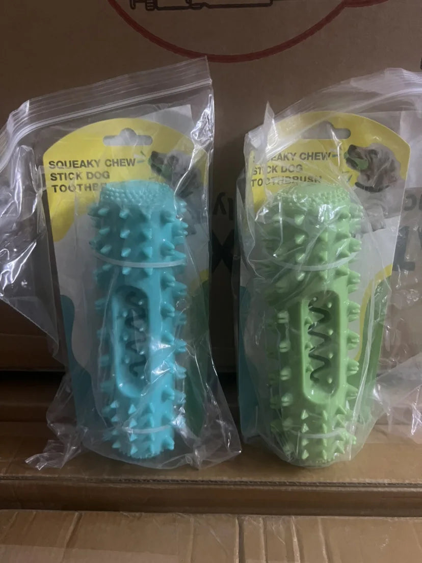 3-in-1 Squeaky Dog Dental Chew Toy | Teeth Cleaning & Gum Massage Stick - Pet Mode 