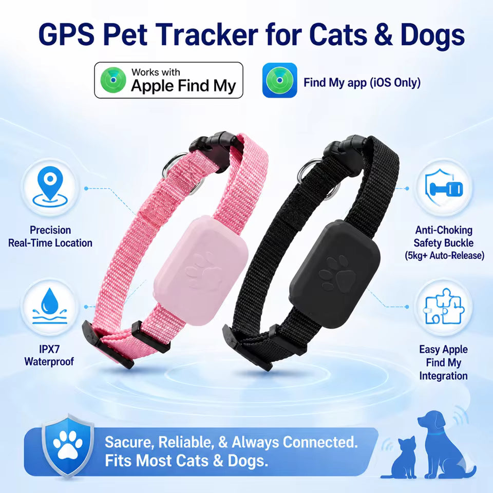 Pet GPS Tracker with Adjustable Collar - Pet Mode 