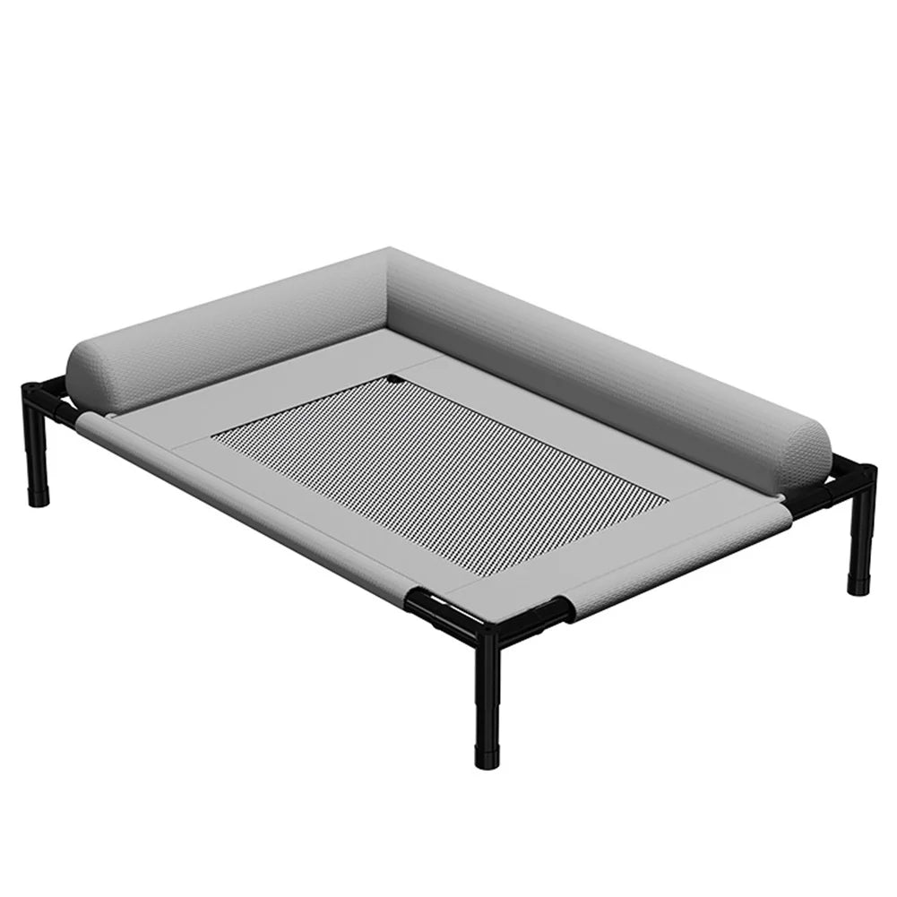 Elevated Cooling Dog Bed | Breathable Mesh Pet Cot with Washable Bolsters - Pet Mode 