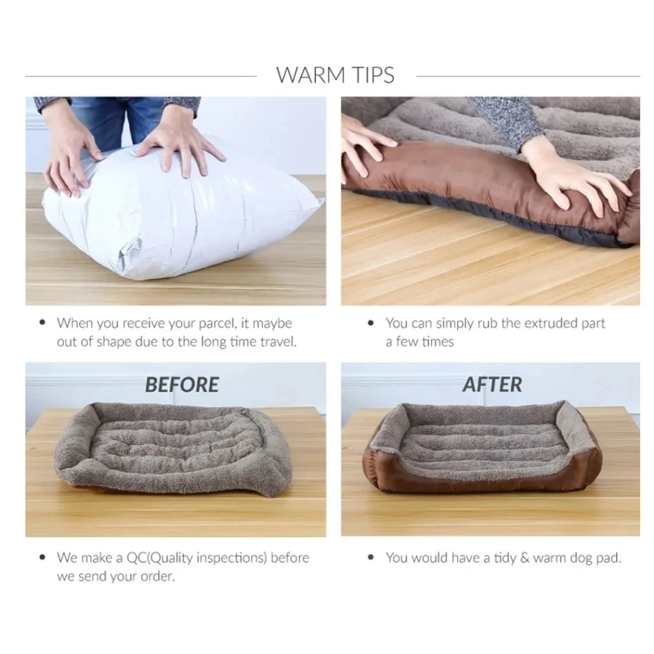 Washable Plush Pet Bed - Pet Mode 