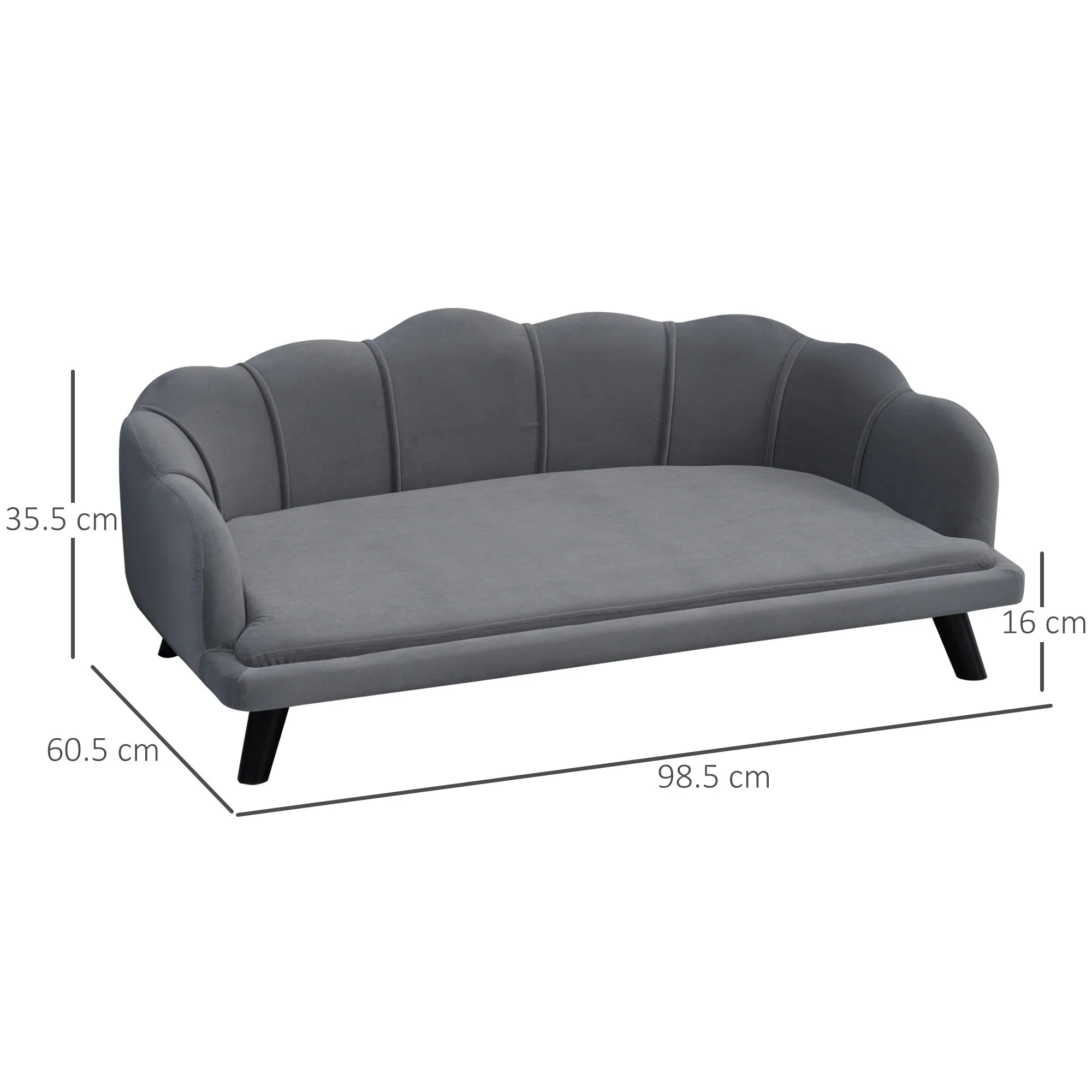 Luxury Dog Sofa Bed – Elevated Plush Pet Couch for Medium & Large Dogs