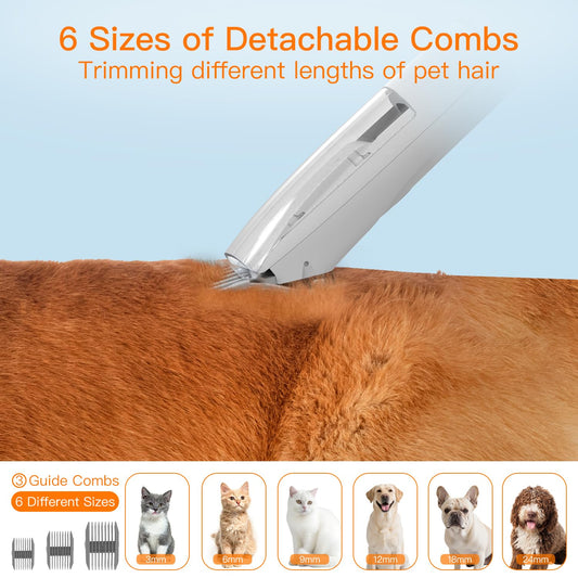 AIRROBO Dog Grooming Vacuum Kit – 12000Pa Suction, Quiet Grooming Vacuum, 2L Dust Cup, 5-in-1 Kit - Pet Mode 