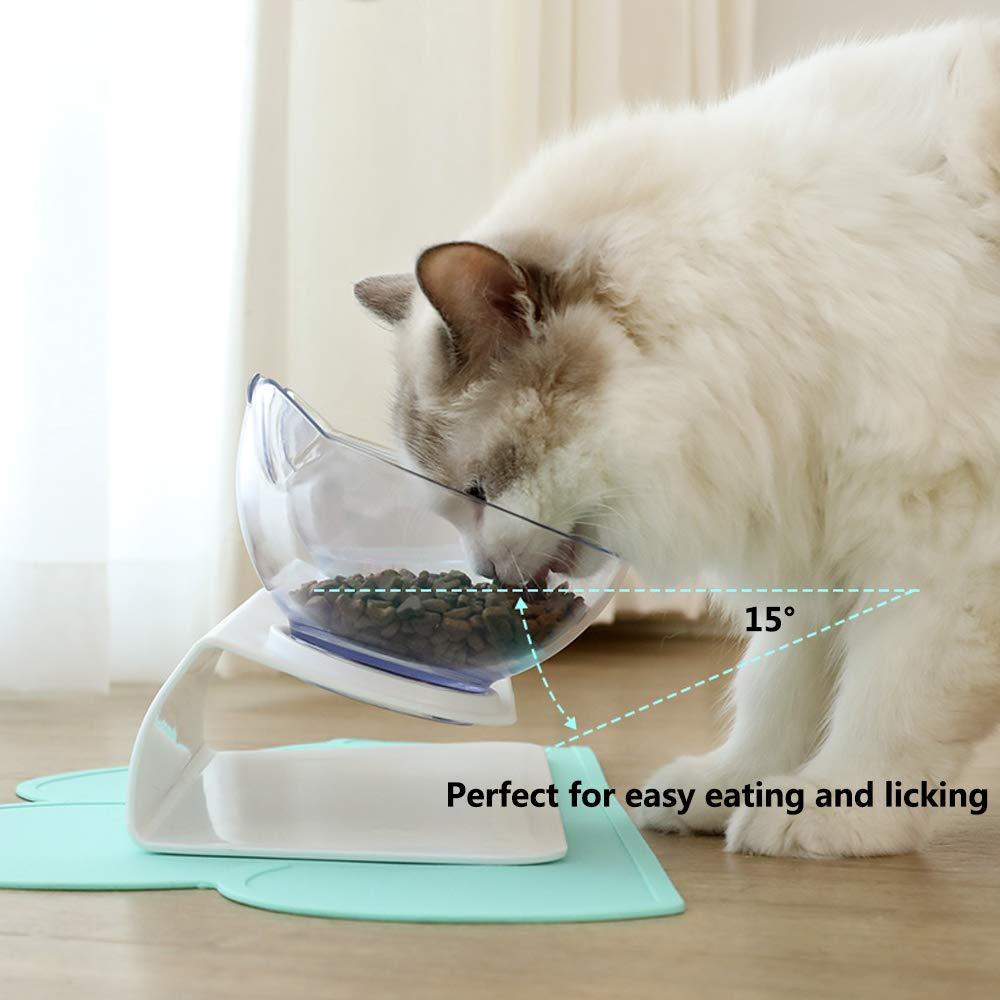 Non Slip Double Cat Bowl With Raised Stand - Pet Mode 