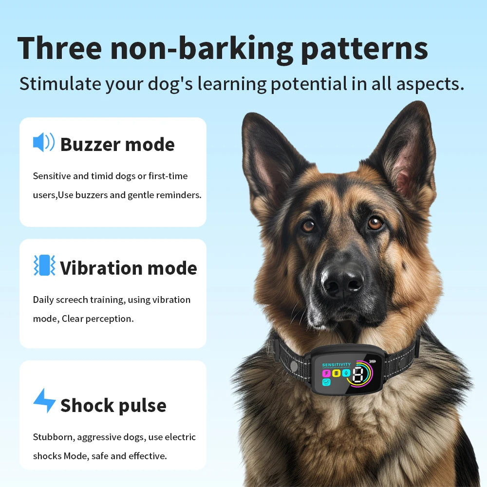 Smart Automatic Anti-Barking Dog Collar - Pet Mode 