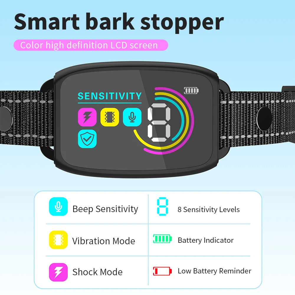 Smart Automatic Anti-Barking Dog Collar - Pet Mode 