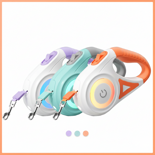 Retractable Dog Leash With LED Night Lighting - Pet Mode 