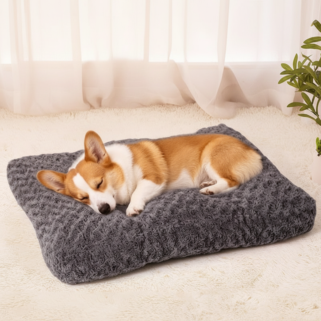 Embossed Velvet Thick Square Pet Mat - Pet Mode 