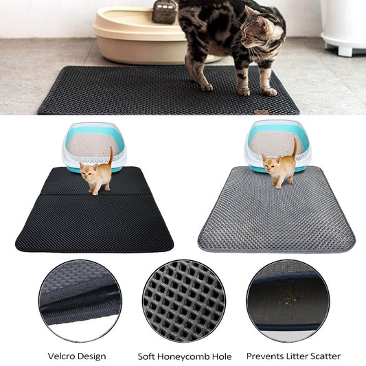 Waterproof Double-Layer EVA Cat Litter Mat - Pet Mode 