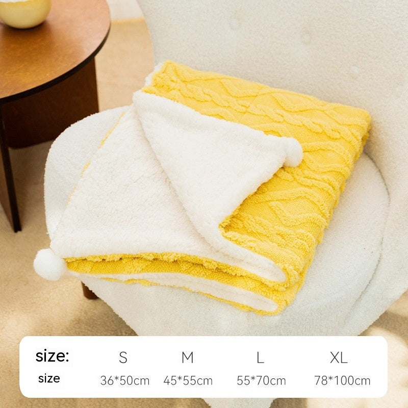 Pet Blanket – Ins Style Solid Color Mat for Cats & Dogs