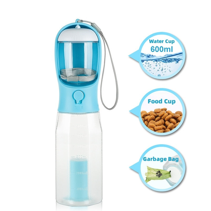 Portable 3-in-1 Pet Water Bottle & Feeder - Pet Mode 