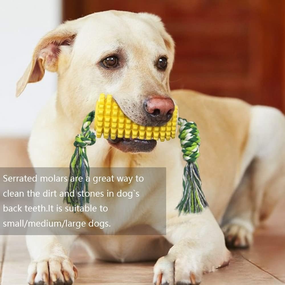 Durable Dog Chew Toy – Teeth Cleaning Corn Cob Toy for Small, Medium & Large Dogs