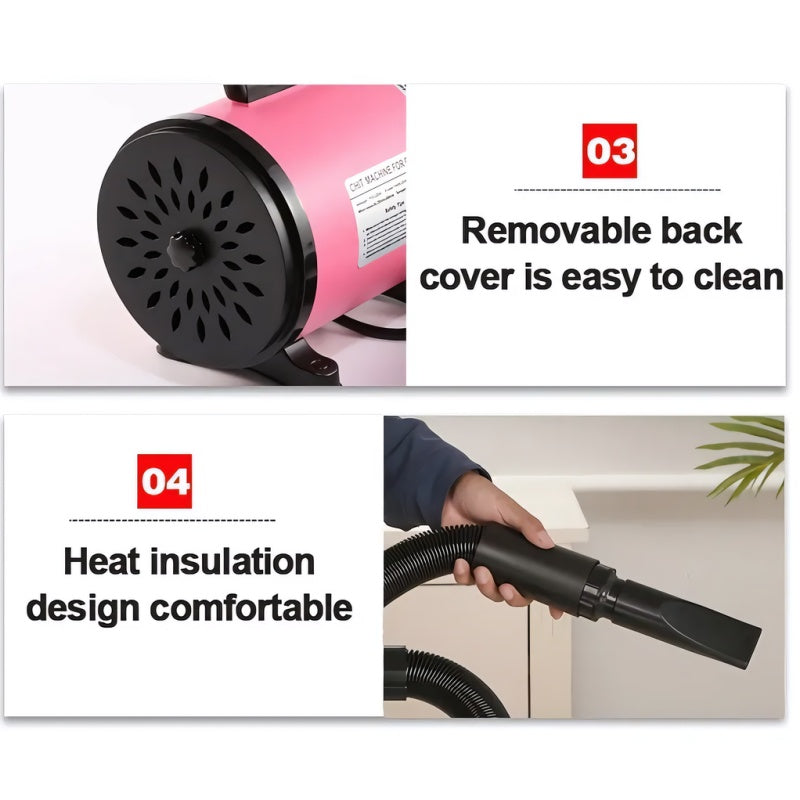 Professional Pet Grooming Blow Dryer - Pet Mode 