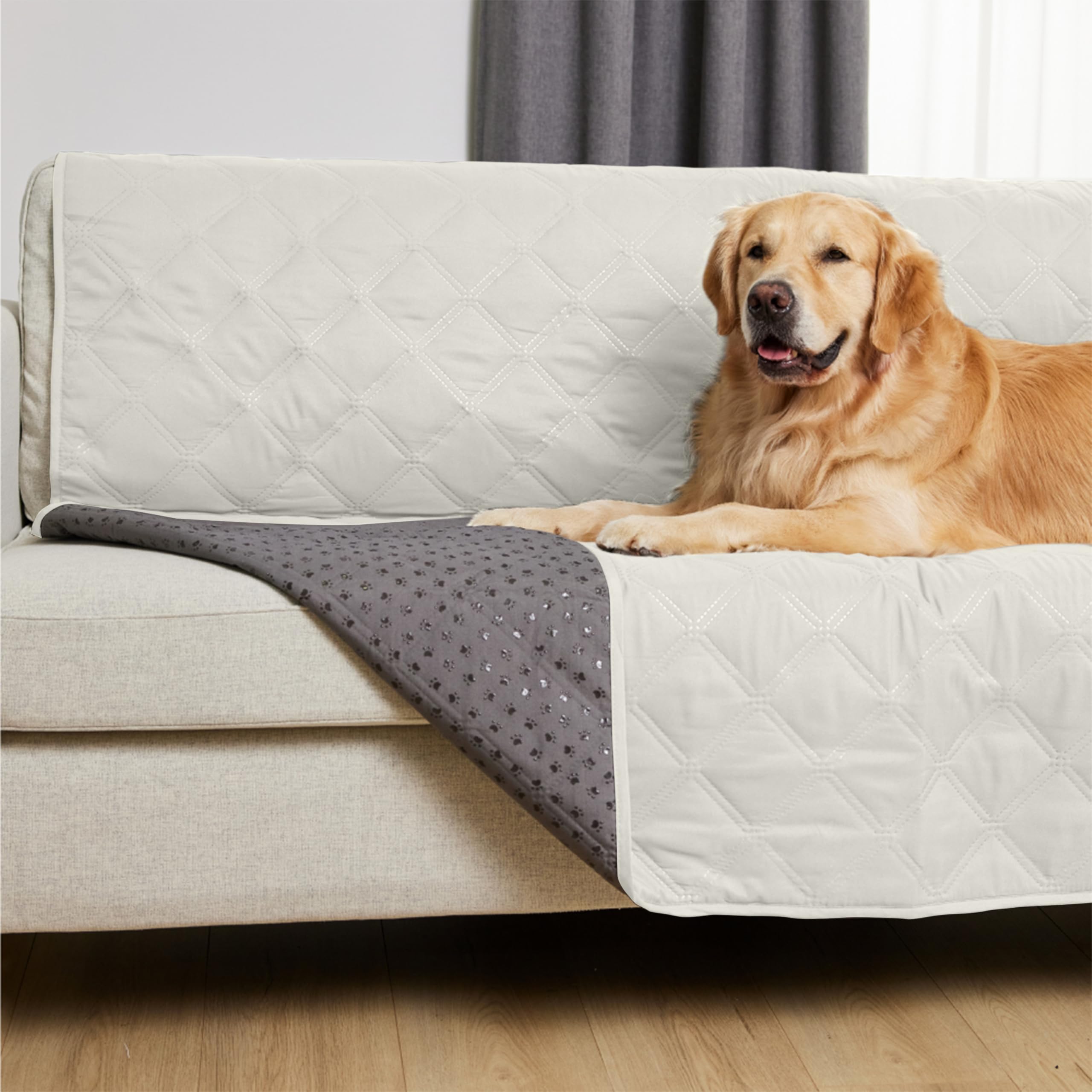 GORILLA GRIP Waterproof Dog Bed Cover 82x68 – Slip-Resistant, Leak-Proof & Washable Taupe - Pet Mode 