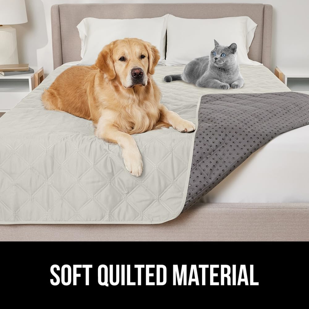 GORILLA GRIP Waterproof Dog Bed Cover 82x68 – Slip-Resistant, Leak-Proof & Washable Taupe - Pet Mode 